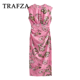 cold weather outfits Tineit 2024 Spring Summer Sexy Women Print Flower Dresses Fashion Elegant O Neck Slim Hollow Out Pencil Dresses Chic Party Dress