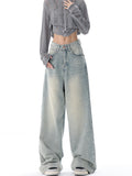 christmas outfit Tineit Women Y2k Jeans Harajuku Denim Trousers Streetwear Y2k Wide Leg Jean Pants Vintage Aesthetic Japanese 2000s Style Trashy Clothes