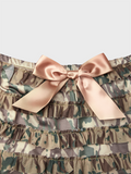 Tineit 2024 New Strapless Camo Sleeveless Mini Dress