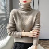 thanksgiving outfit Tineit Casual Simple Knitted Solid Turtleneck Women Korean Slim Fit Warm Soft Pullover Sweaters Female Autumn Chic Daily Knitwear