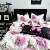 Tineit Ins Style Colorful Butterfly Bedding Sheet Nordic Duvet Cover Set Home Luxury No Filling Bedding Set Comfortable Bedspread