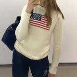 Tineit Mable American Flag Sweater