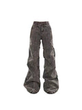 christmas outfit Tineit Women's Grey Jeans Vintage Korean 90s Aesthetic Denim Trousers Harajuku High Waist Cowboy Pants Fashion Y2k 2000s Trashy Clothes