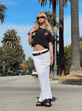 Tineit-Belle Knit Maxi Skirt White