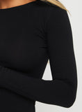 Tineit-Lex Long Sleeve Mini Dress Black