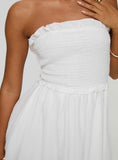 Tineit-Evangelos Strapless Mini Dress White