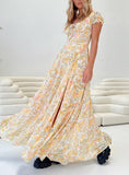 Tineit Masuda Maxi Dress Yellow Floral