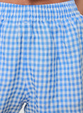 Tineit Beach House Shorts Blue / White Gingham 2024 New Pant