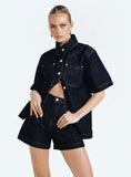 Tineit Whitaker Shorts Dark Denim 2024 New Pant