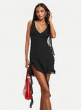 Tineit Varney Frill Mini Dress Black