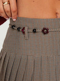 Tineit-Tarnya Plaid Mini Skirt Brown