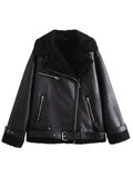 Tineit Viviane Faux Leather Oversize Jacket