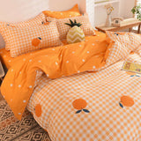 Tineit Christmas Bedding Set Flat Sheet Duvet Cover Pillowcase Combination Green Tree Flower Home Textile Bed Linen Fashion