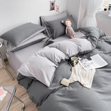 Tineit Nordic Plaid Bedding Set Black Grey Soft Bed Linen Single Full Queen Size Duvet Cover Flat Sheet Pillowcases Kit