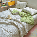 Tineit 2024 New Summer Water Washed Glutinous Cotton Summer Bedding Cover Set of Four Pieces