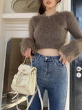 Tineit Natalee Plush Crop Sweater