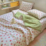 Tineit 2024 New Summer Water Washed Glutinous Cotton Summer Bedding Cover Set of Four Pieces