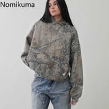 Tineit Harajuku Hoodie Women Clothing Vintage Streetwear Hip-hop Sweatshirts Casual Fashion Hooded Camouflage Y2k Hoodies Ropa Mujer