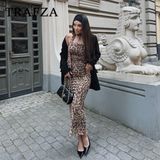 cold weather outfits Tineit 2024 Spring Summer Streetwear LEOPARD Print Women Suits Fashion Strapless Sleeveless Tops+Chic Elegant Pencil Long Skirts