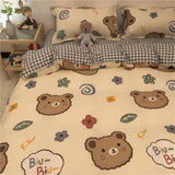 Tineit Cute Cartoon Bedding Set Kids Adult Favorite Duvet Cover Pillowcase Bed Sheet Single Full Size Queen Girls Boys Bed Linens