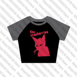 Tineit Gothic Punk Baby Tee Vintage Street Women cat Graphics Grunge T-shirt Y2k Clothes Aesthetic Cute Slim Crop Top shirt Slim Goth