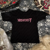 Tineit 2025 Aesthetics Harajuku Letter Print Baby Tees Female Y2K Clothes Tops Women Tshirt Harajuku Retro Fashion Gothic Crop Top