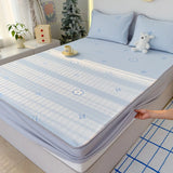 Tineit New Summer Ice Bean Bed Mat with Cool But Not Ice Solid Bedspread Without Pillowcase  Sheet Set with Elastic Bedding 200x220