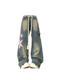 christmas outfit Tineit Women Baggy Star Jeans Vintage Harajuku Oversize High Waist Denim Trouser Emo 2000s Y2k 90s Aesthetic Wide Pants Trashy Clothes