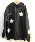 Tineit Streetwear Embroidery Star Hoodie Women Clothing Thicked Zipper Hooded Jackets Y2k Tops Casual Fashion Vintage Sweatshirts Coat