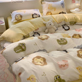 Tineit Cute Dog Duvet Cover Set Soft Kids Adult Twin Queen Size Girls Boys Flat Sheet Pillowcase Bedspread New No Filler Bedding Set