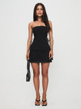 Tineit Galactra Strapless Mini Dress Black