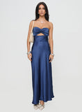 Tineit Faviola Strapless Maxi Dress Blue