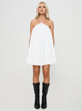 Tineit Peaco Halter Mini Dress White