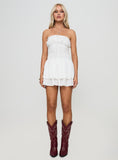 Tineit Denson Strapless Mini Dress White