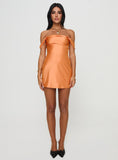 Tineit Zabbarra Off The Shoulder Mini Dress Orange