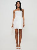 Tineit-Evangelos Strapless Mini Dress White