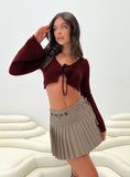 Tineit-Tarnya Plaid Mini Skirt Brown