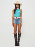 Tineit Dawsorn Distressed Denim Shorts Mid Blue 2024 New Pant