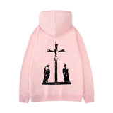 Tineit Double sided cross pattern hoodie emo girls gothic Y2K tops rock aesthetic streetwear harajuku casual grunge punk women's hoodie