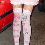 Tineit Sexy Stockings Stockings for Women Goth Knee High Socks Pantyhose Harajuku Punk Long Socks Woman Fetish Tights Lolita Emo Shoopy