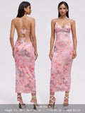 Tineit 2024 New Backless Halter Butterfly Sleeveless Maxi Dress