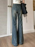 Tineit Vintage High Rise Flare Jeans