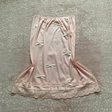 Tineit Cute Emo Girl Pink High Waist Skirt Summer Casual Punk Y2K Bottoms Elegant Girls Skirt Vintage Lace Edge Aesthetic A-line Skirt