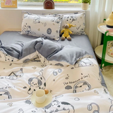 Tineit Kids Bedding Set Cute Girls Boys Full Queen Size Duvet Cover Flat Sheet Pillowcase No Filler Kawaii New Design Home Bed Linens