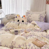 Tineit Ins Rabbit Bedding Set Fashion No Filler Korean Single Queen Size Duvet Cover Flat Sheet Pillowcases Cute Kids Adult Bed Linens