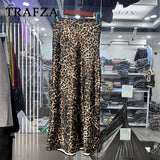 cold weather outfits Tineit 2024 Autumn Winter Women Vintage Satin Leopard Skirts Fashion Casual Elegant Chic Skirts Straight Midi Skirts