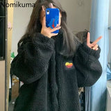 Tineit Lamb Wool Coat for Women Autumn and Winter Clothing 2025 Oversized Tops Streetwear Fashion Casual Outwear Korean Y2k Jackets