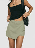 Tineit Maceline Wrap Front Skort Green 2024 New Pant