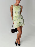 Tineit-Vivre Mini Dress Green Floral