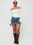 Tineit-Grishea Low Rise Denim Skirt